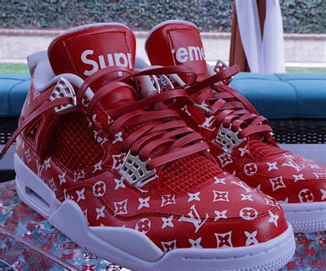 jordan 4 louis vuitton red|lv aj sneakers.